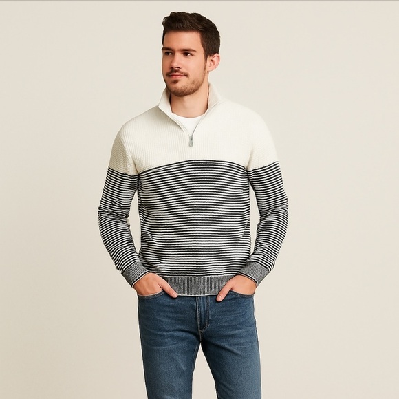 Projek Raw textured neck snap button pull over long sleeve sweater Size XL - Picture 1 of 5